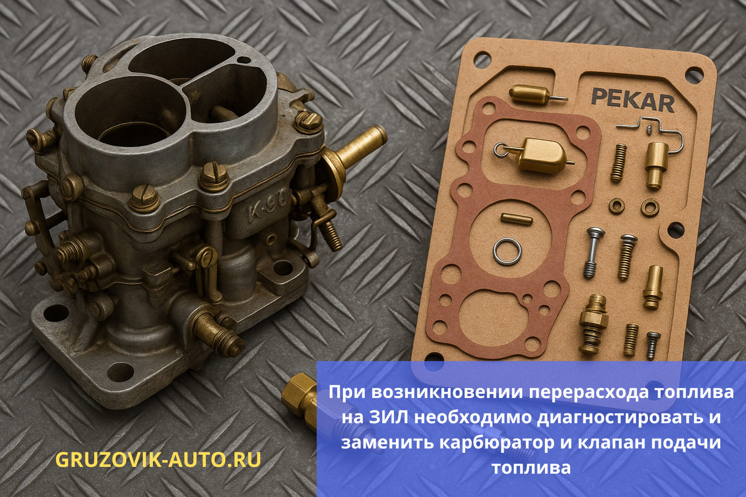 ремонт клапана подачи топлива и карбюратора на зил